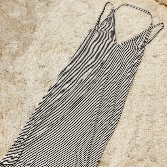 PST by Project Social striped Ribbed Midi Dress L - Picture 3 of 7